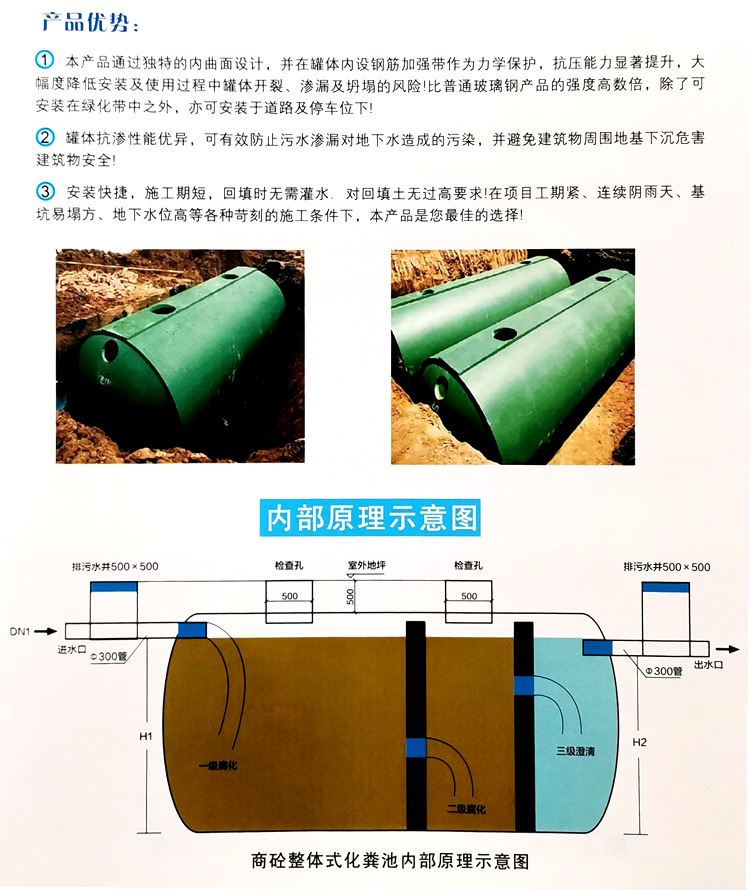 杂多玻璃钢化粪池